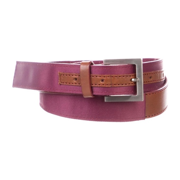 Fendi skinny satin & leather belt - Picture 1 of 6